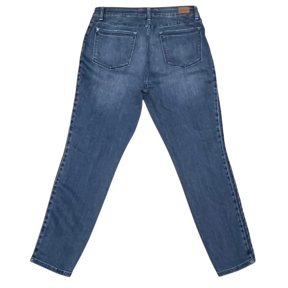 Judy Blue Women Size 15/32 Jeans Relaxed Fit Braided Detail Blue Stretch